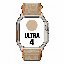 Apple Watch Ultra 4 GPS + Cellular 49mm Titanio Natural Correa Loop Trail Arena M/L